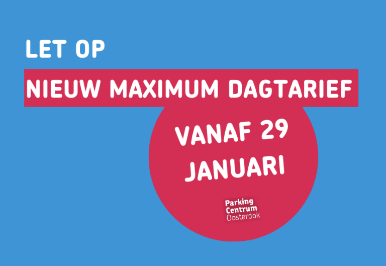 Let op: nieuw maximum dagtarief vanaf 29 januari